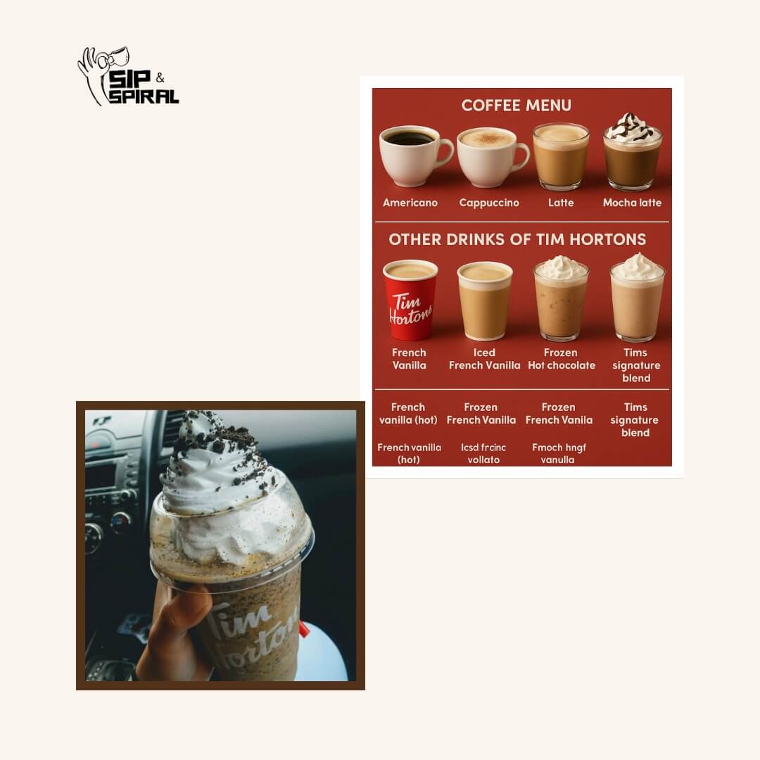 Tim Hortons Drinks, Coffee Menu.