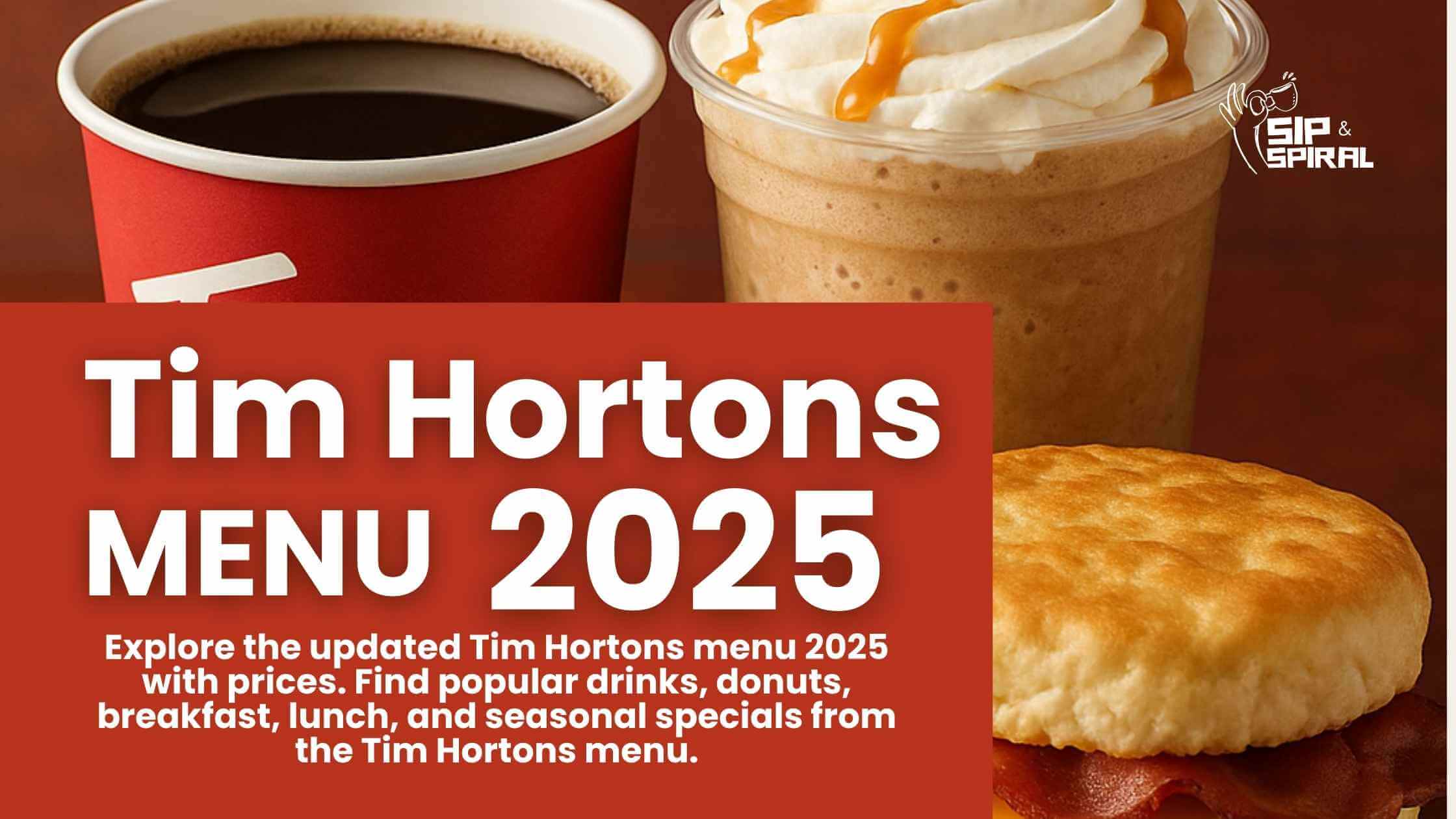 Tim Hortons menu 2025.